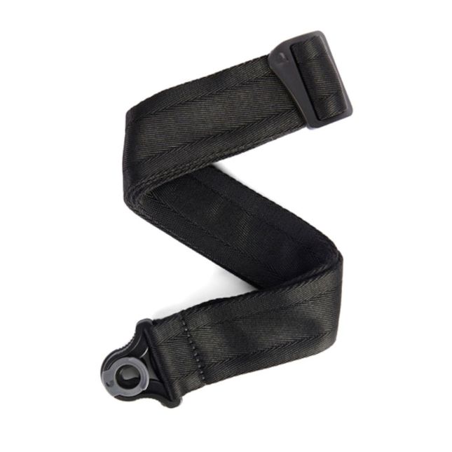 0019954270254 - DAddario Auto Lock Guitar Strap Black 50BAL00